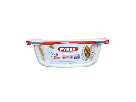 Pirofila da forno Pyrex Cook Heat 20x18x7 cm 1,1 litri con coperchio adatto al microonde