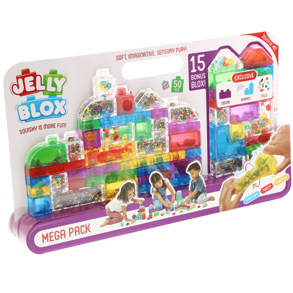 Mega pack Goliath Jelly Blox - giocattoli da costruzione - mattoncini morbidi - gioco senza dolore - da 2 anni - senza BPA