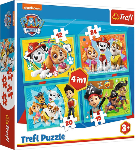 Puzzle 4 in 1 Trefl Paw Patrol - 12 15 20 24 pezzi