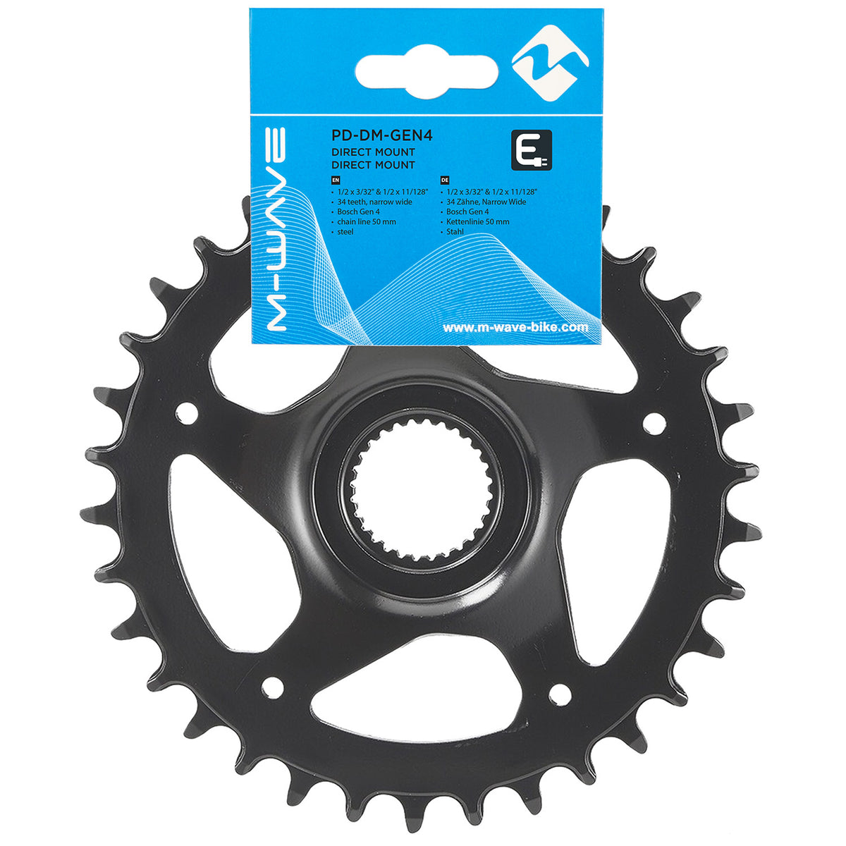 M-Wave Chain Top E-Bike Bosch-4 34T-Black