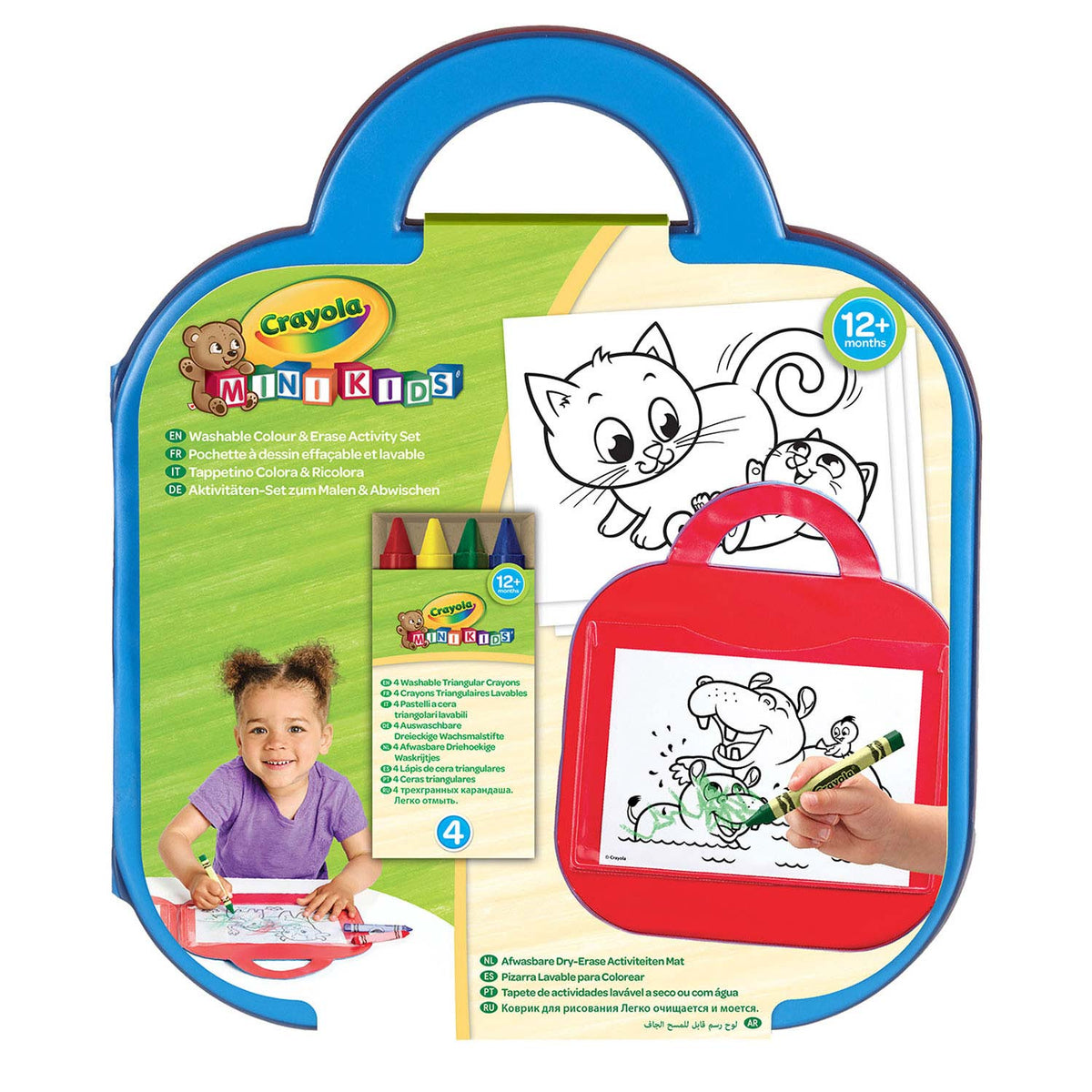 Crayola Mini Kids - Tappetino per attività cancellabile a colori