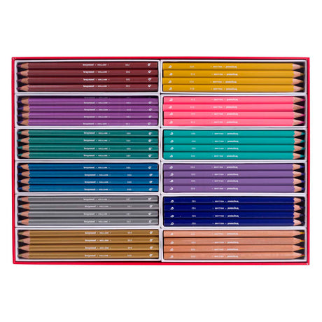 Set di matite colorate Bruynzeel Mega, colori di tendenza metallici