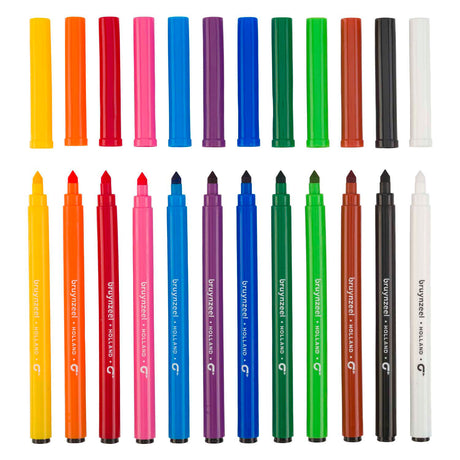 Set di pennarelli Bruynzeel Super Point, 12 colori