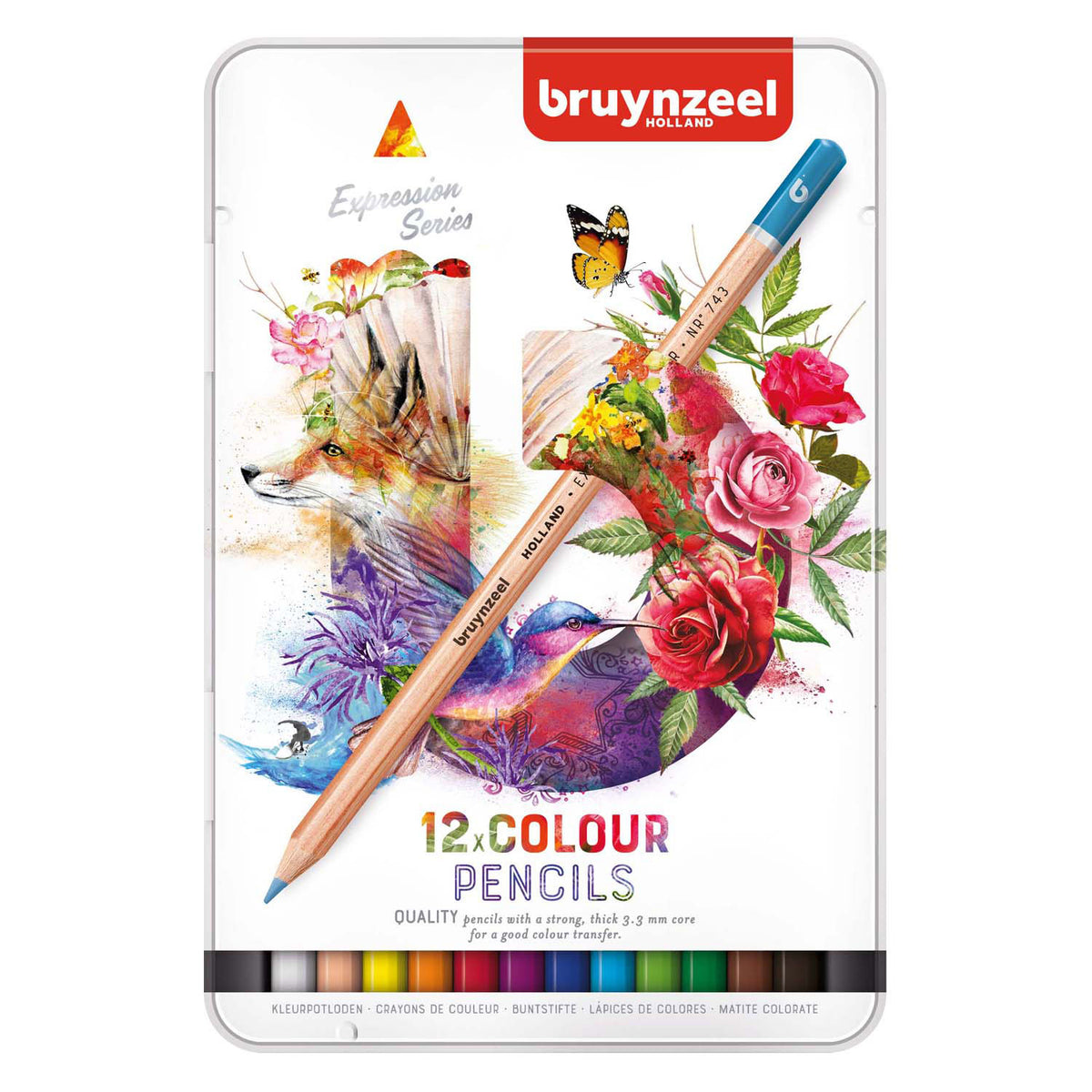 Matite colorate Bruynzeel Expression 12 pezzi per adulti