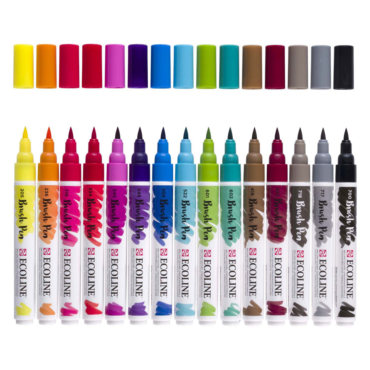 Set di pennelli Bruynzeel ecoline, 15 colori