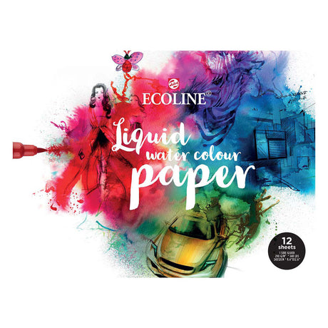 Blocco di carta per acquerello Bruynzeel ecoline, 24x32 cm, 290 g/m², 12 fogli