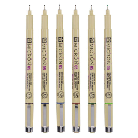 Astuccio Sakura pigma micron 05 con 6 colori della terra