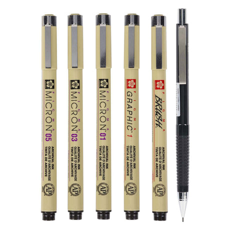 Collezione manga unica Sakura da 6 pigma micron