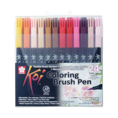 Set di pennelli da colorare Sakura koi | 24 colori