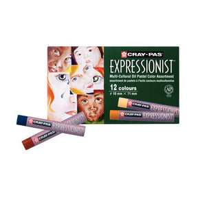 Set espressionista Sakura cray-pas di 12 pastelli a olio multicult.