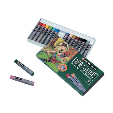 Set espressionista Sakura cray-pas di 16 pastelli a olio