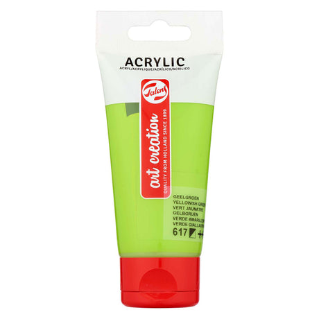 Tubo di pittura acrilica Talens Art Creation da 75 ml giallo verde 617