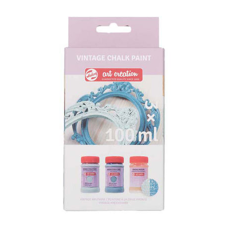 Set vintage di creazione artistica Talens 2 blues e craquelure