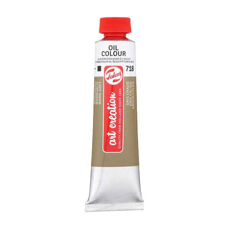 Tubo di pittura ad olio Talens Art Creation da 40 ml grigio caldo 718