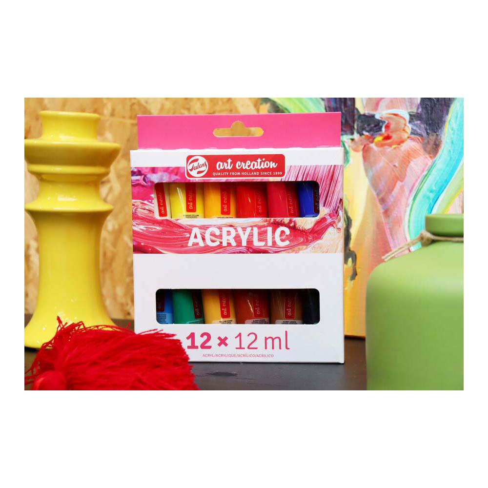 Set di colori acrilici per creazione artistica Talens, 12x12ml