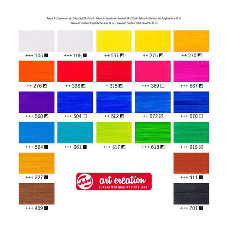 Set di colori acrilici per creazione artistica Talens | 24x12 ml