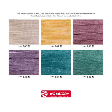 Set colori acrilici Talens Art Creation metallizzati | 6x12 ml