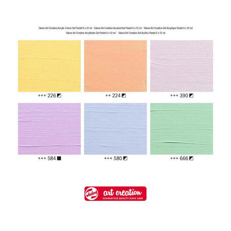 Set di colori acrilici Talens Art Creation pastello | 6x12 ml