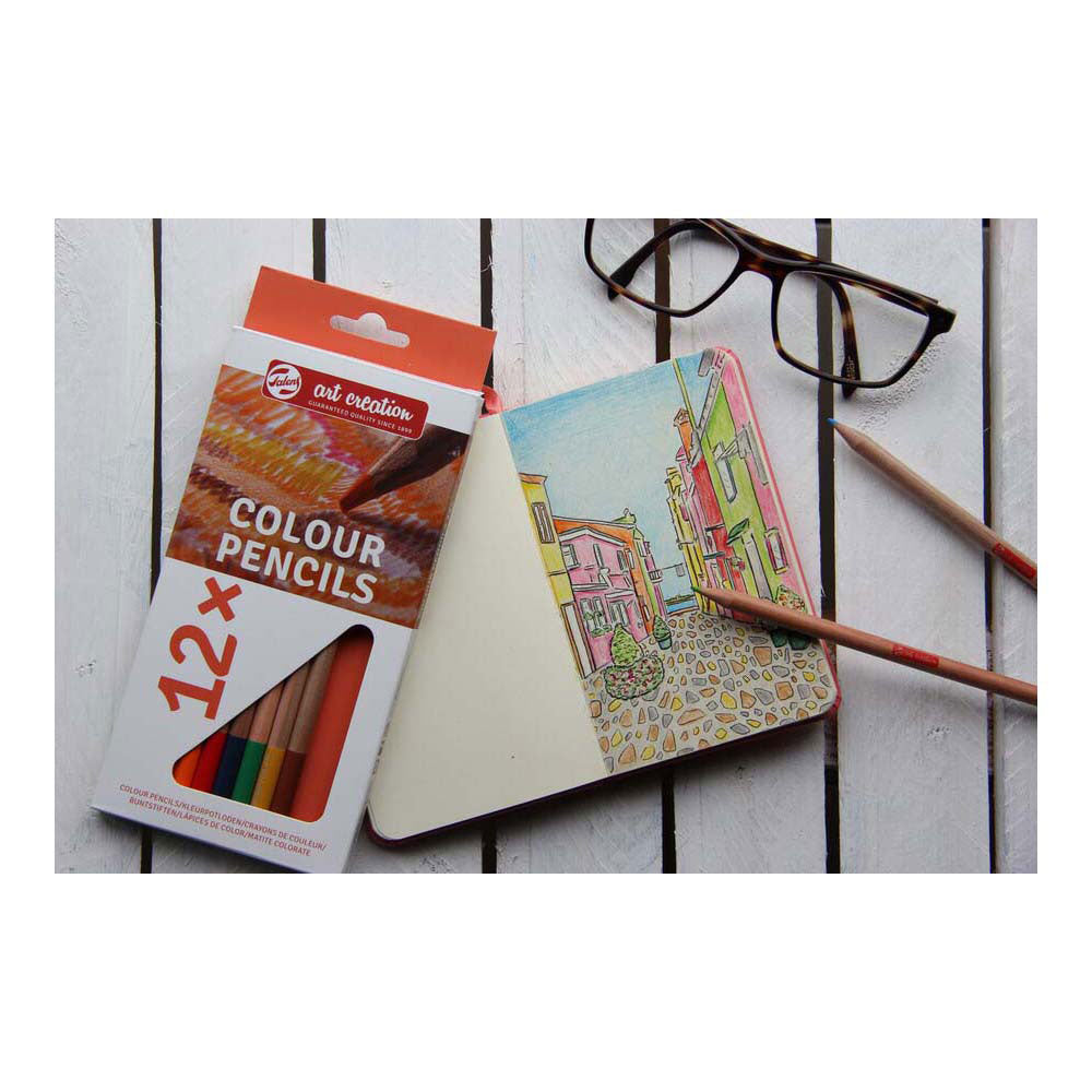 Set 12 matite colorate per creazione artistica Talens