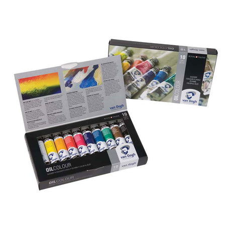Set base di colori ad olio Bruynzeel van Gogh con 10 colori in tubi da 20 ml