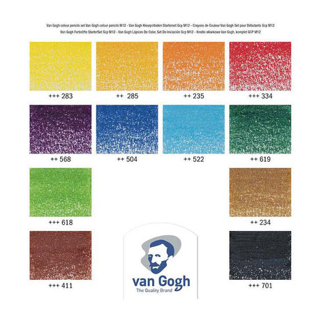 Set iniziale di matite colorate Bruynzeel van Gogh con 12 colori