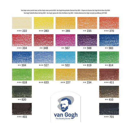 Set base di matite colorate Bruynzeel van Gogh con 24 colori