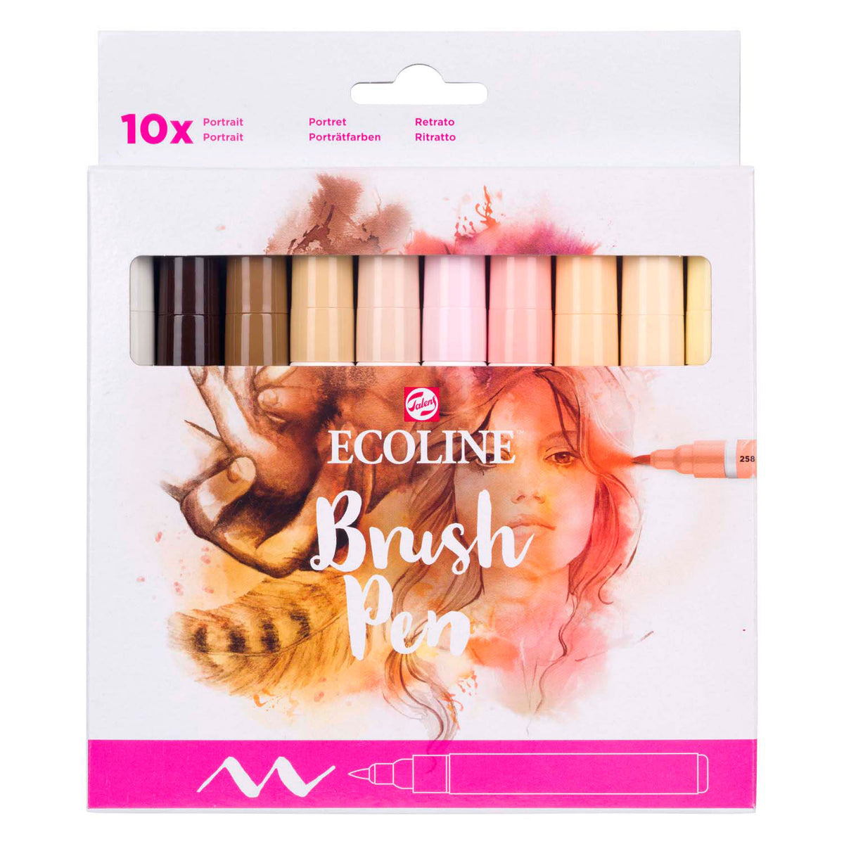 Set pennarelli Ecoline ritratto, 10 colori