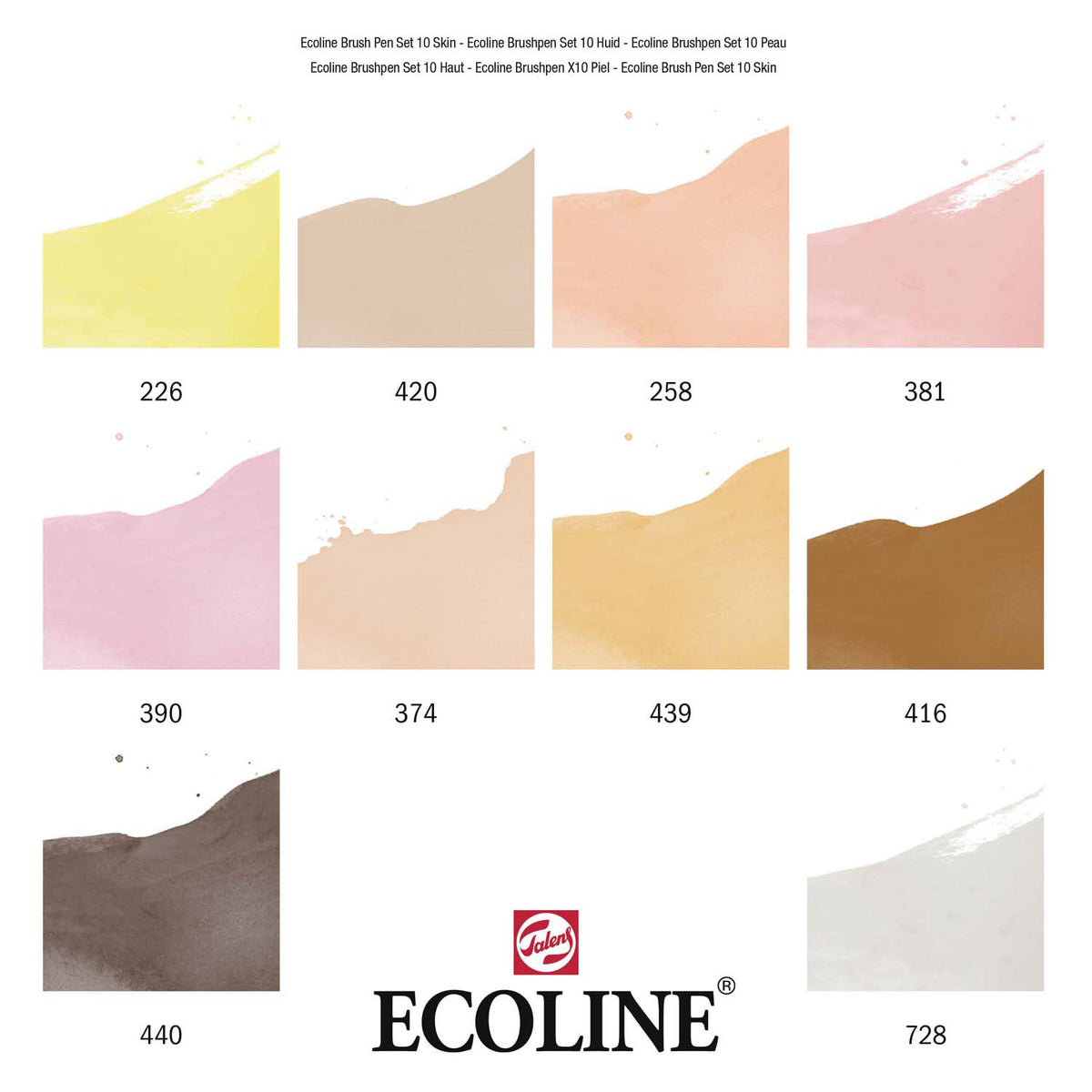 Set pennarelli Ecoline ritratto, 10 colori