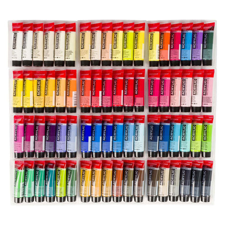 Set di selezione generale di colori acrilici serie standard Amsterdam | 72×20 ml