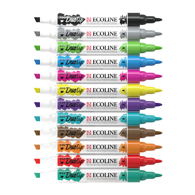 Set base pennarelli Talens ecoline duotip, 12 pz.