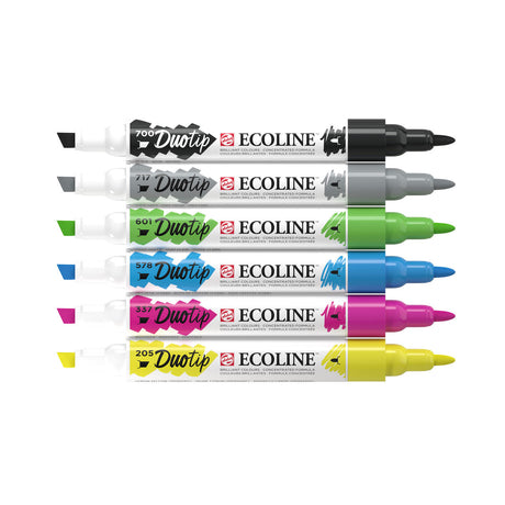 Set base pennarelli Talens ecoline duotip, 6 pz.