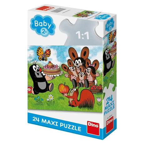 Dinotoys Dino puzzle - baby: puzzle da pavimento compleanno della talpa - 24 maxi pezzi