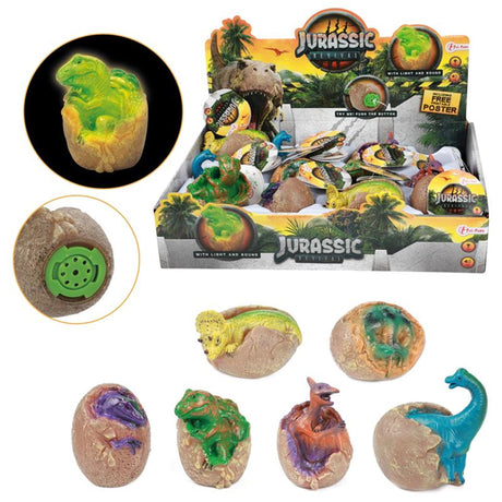 Toi-toys toi giocattoli baby dinosauro nell'uovo con luci e suoni