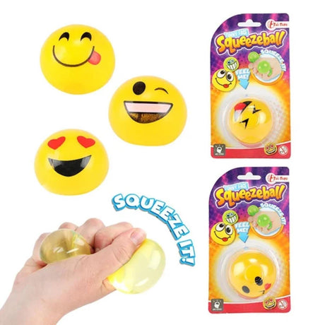 Toi-toys toi giocattoli divertenti emoji squeezeball sulla carta