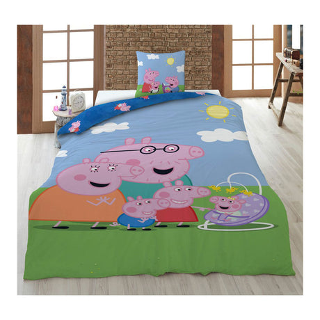 Famiglia di copripiumini Peppa Pig - 140 x 200 cm