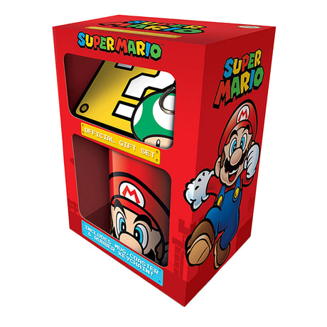 Set regalo Super Mario: tazza, portachiavi sottobicchiere