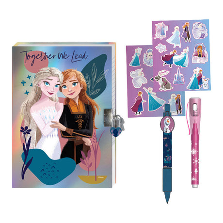 Diario Disney Frozen 2 con lucchetto, penne magiche e adesivi