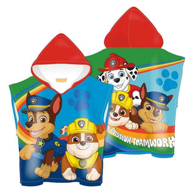 Poncho asciugamano Paw Patrol, 110x55