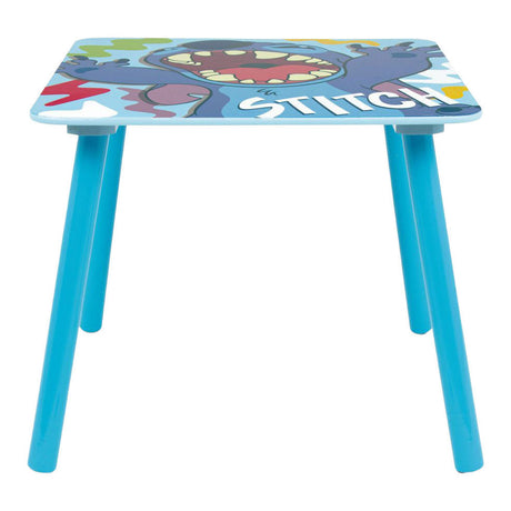 Set tavolo in legno con due sedie cucite