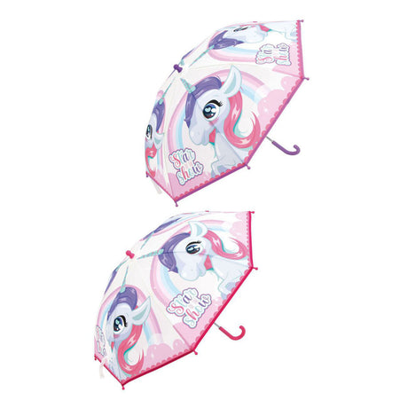 Ombrello trasparente unicorno