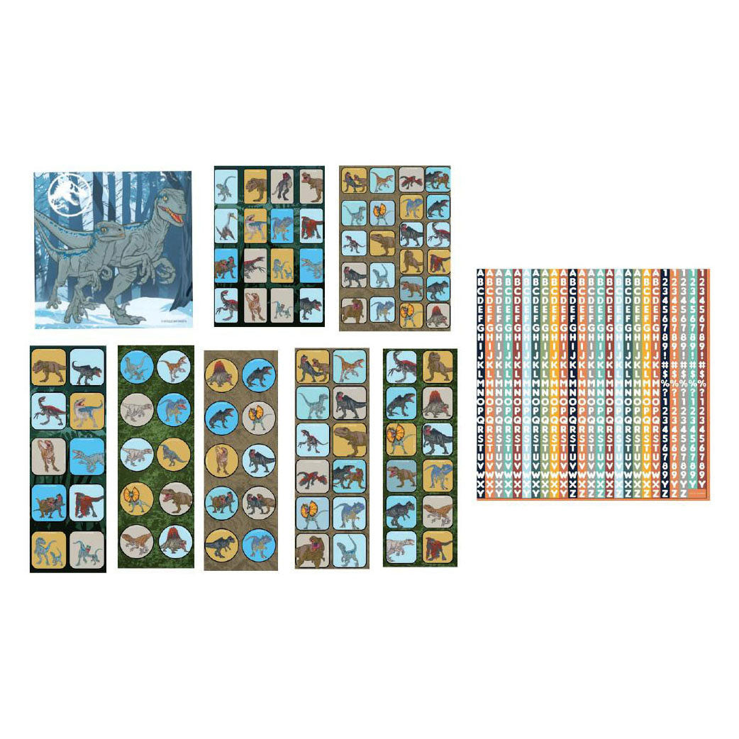 Set di adesivi del mondo giurassico, 1000 pezzi.