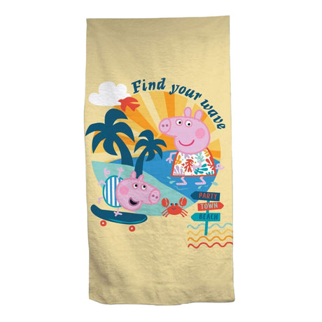 Asciugamano da spiaggia di peppa, 70x140 cm