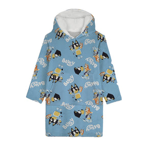 Puch poncho per bambini blu