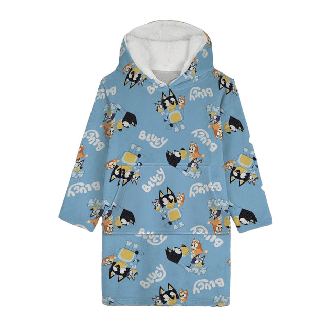 Puch poncho per bambini blu