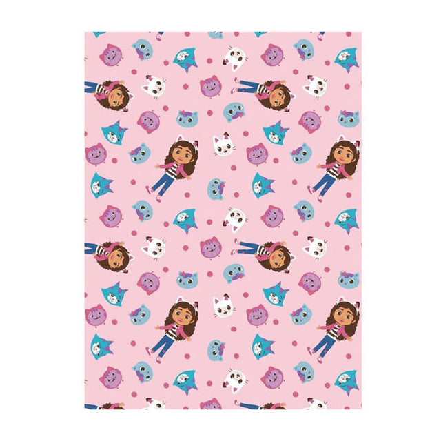 Coperta in flanella La casa delle bambole di Gabby, 110x1450 cm