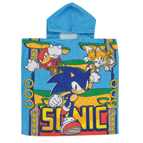 Poncho per asciugamano Sonic in cotone, 55x110 cm