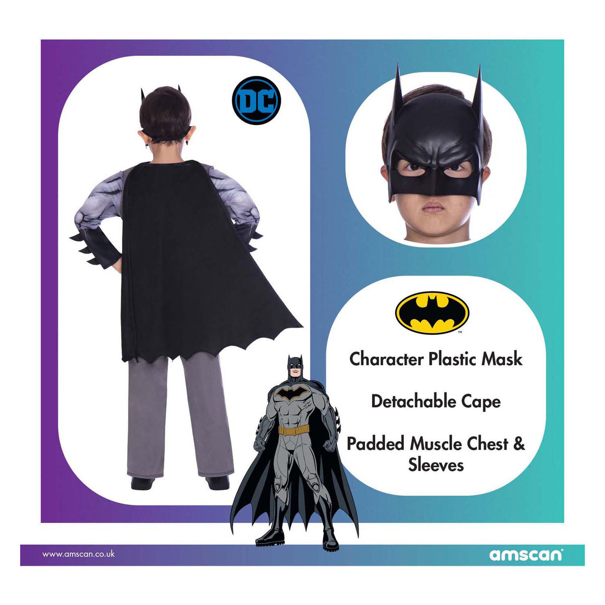 Costume da Batman per bambini - 4-6 anni
