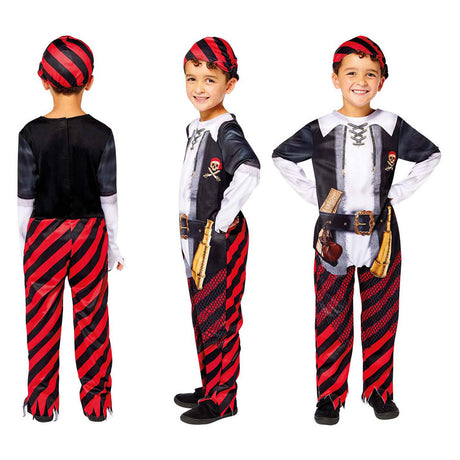 Costume sostenibile per bambini da pirata - 3-4 anni