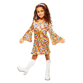 Costume da hippie arcobaleno per bambini - 6-8 anni