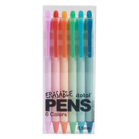 Penne a sfera cancellabili totali, 6 colori